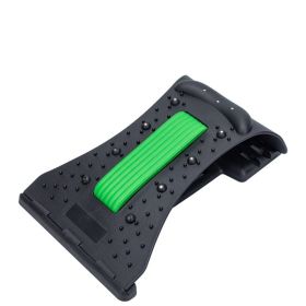 Home lumbar spine cervical support neck traction device (option: Green BlackA-English)