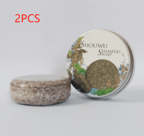 Foreign Trade Silicone Oil Free English Version Polygonum Ginseng Soap Nourishing Soap Shampoo Soap Essential Oil Soap Shampoo Soap (option: Style two aluminum box packagi-55g-2PCS)